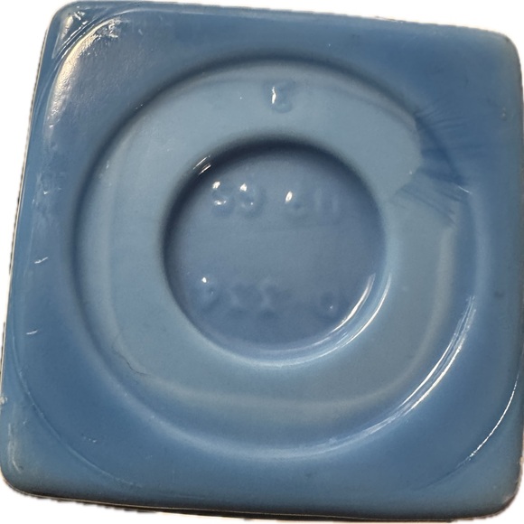 Vintage one 1960s Empty JB Blue Milk Glass Decanter w/stop­per Shepherd and Dog - Picture 2 of 7